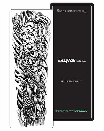 (Full Sleeve) Koi Chrysanthemum - Semi-Permanent Tattoo