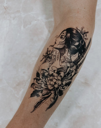 Warrior Woman - Temporary Tattoo