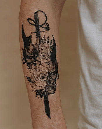 Oni Masks - Temporary Tattoo