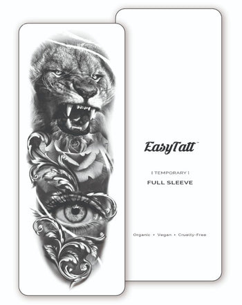 (Full Sleeve) Lion's Eye - Temporary Tattoo