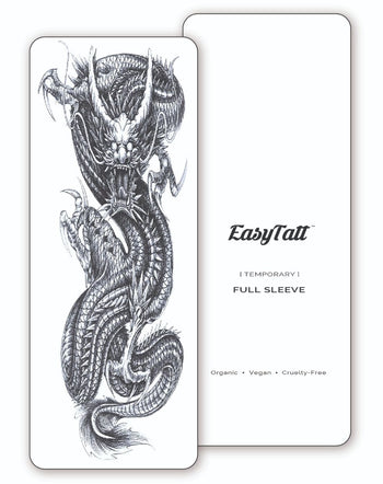 (Full Sleeve) Primed Dragon - Temporary Tattoo