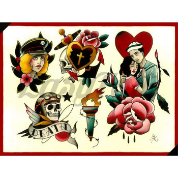 Authentic Traditional - By Brian Kelly - Temporary Tattoo