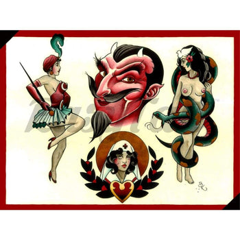 Authentic Traditional - By Brian Kelly - Temporary Tattoo