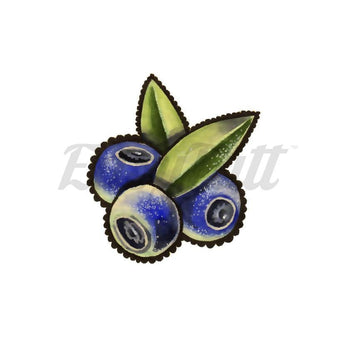 Blueberries - By Lenera Solntseva - Temporary Tattoo