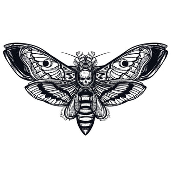 Death Face Moth - Temporary Tattoo