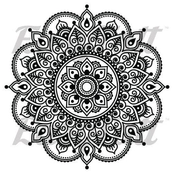 Decorative Mandala - Temporary Tattoo