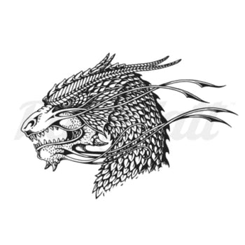 Dragon Head - Temporary Tattoo