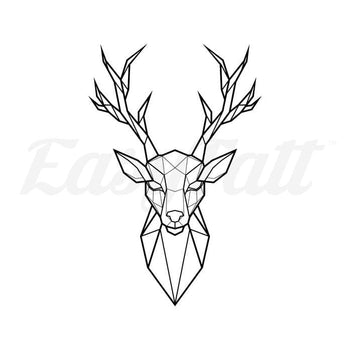 Geometric Deer - Temporary Tattoo