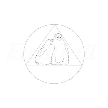 Happy Penguins - By William Footner - Temporary Tattoo