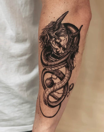 Japanese Viper - Temporary Tattoo