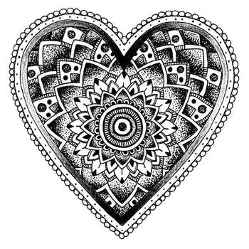 Mandala Love - By Georgia Mason - Temporary Tattoo