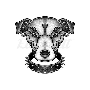 Mythical Dog - Temporary Tattoo