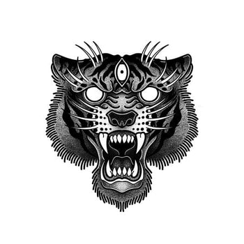 Possessed Tiger - Temporary Tattoo