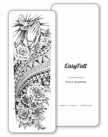(Full Sleeve) Tribal Garden - Temporary Tattoo