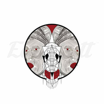 Two Faces - By Jen - Temporary Tattoo