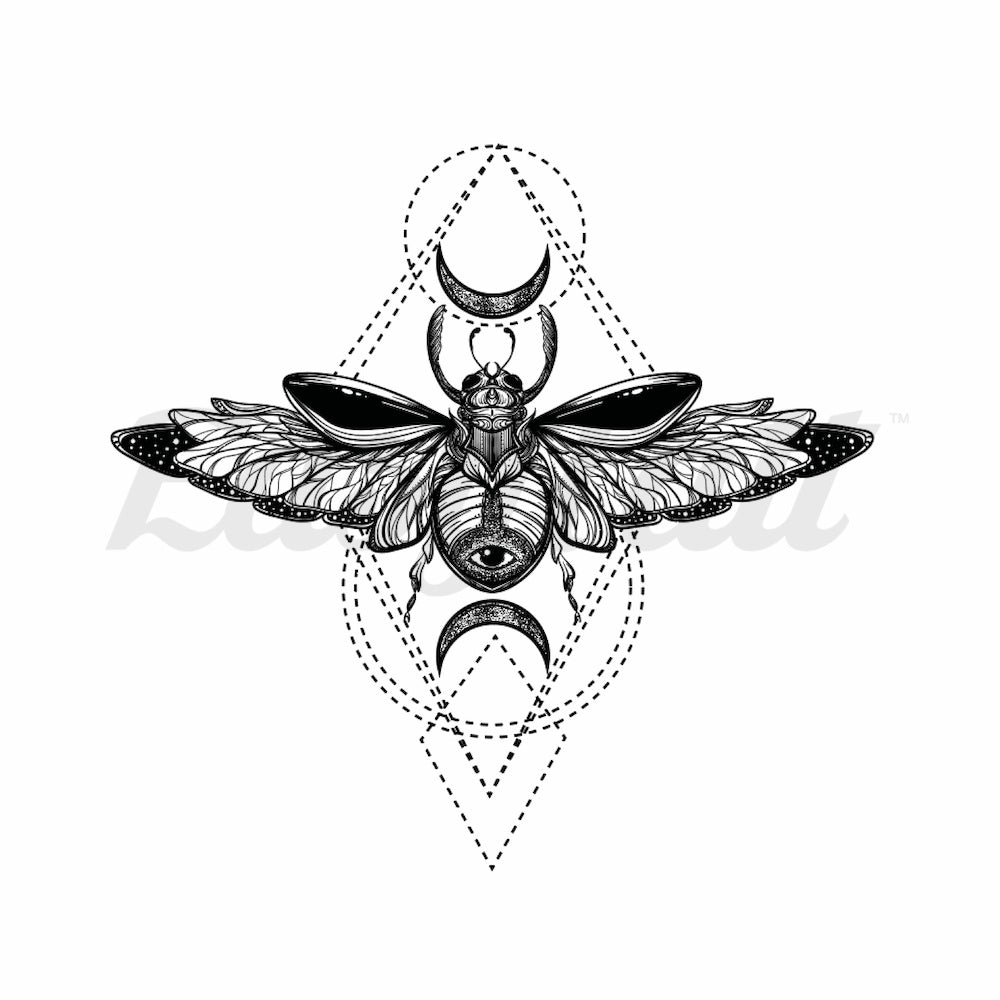 Abstract Moth - Temporary Tattoo