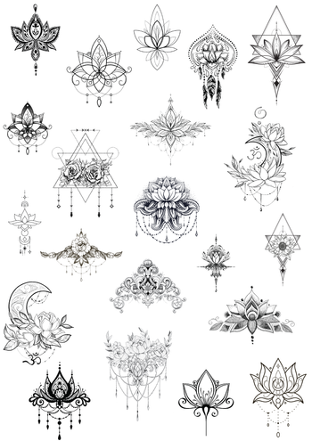 (21 Tattoos) Enchanted Lotuses
