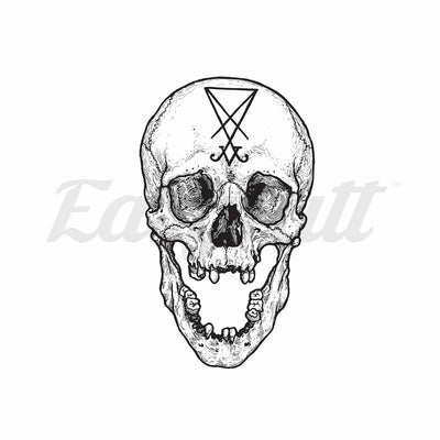 Evil Skull - Temporary Tattoo