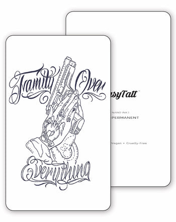 Family Over Everything - Semi-Permanent Tattoo