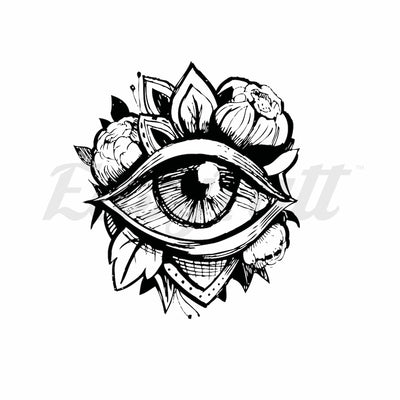 Floral Eye - Temporary Tattoo