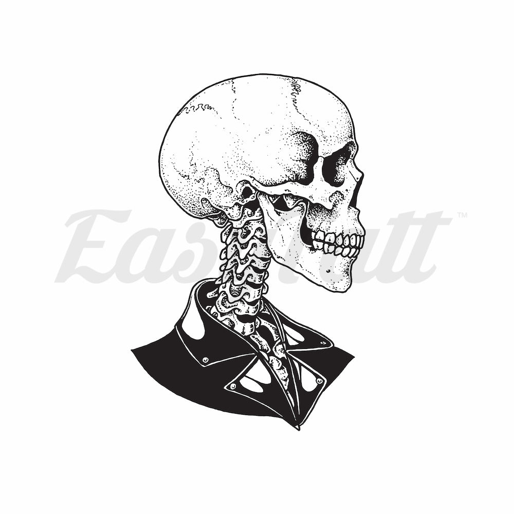 Gentleman Skull - Temporary Tattoo