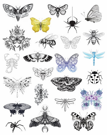 (24 Tattoos) Interesting Insects