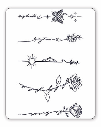 (5 Tattoos) Life is Beautiful - Semi-Permanent Tattoos