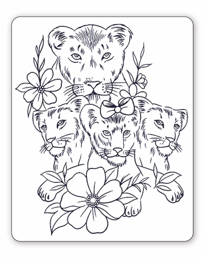 Lion Family - Semi-Permanent Tattoo