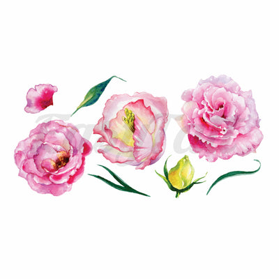 Pink Florals - Temporary Tattoos