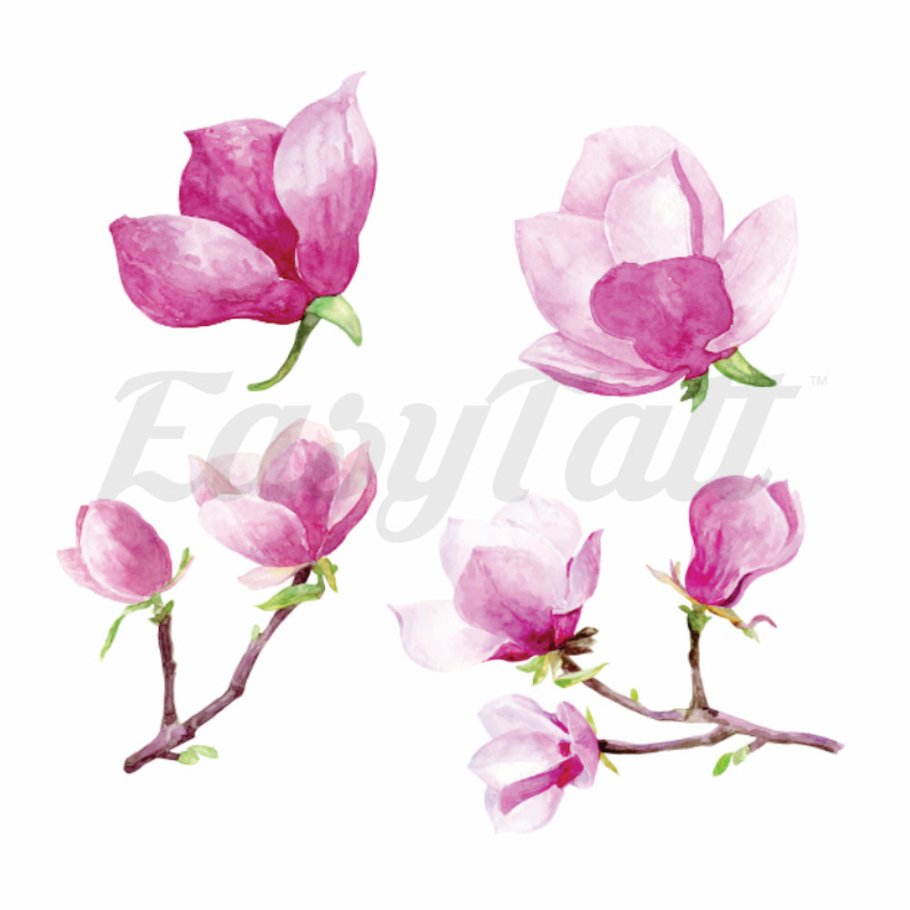 Pink Tulips - Temporary Tattoos