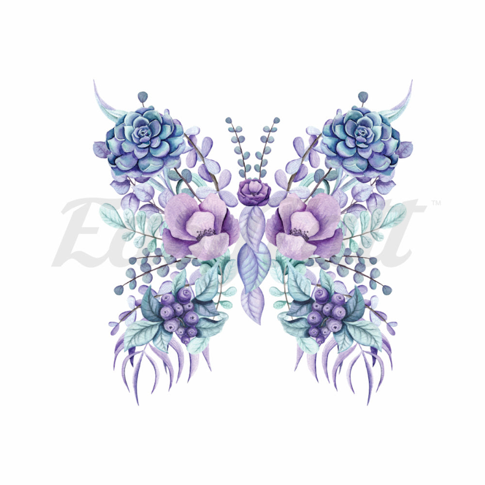 Purple Butterfly - Temporary Tattoo