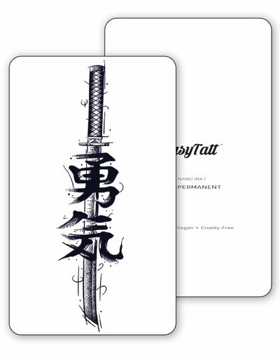 Samurai Sword x 2 - Semi-Permanent Tattoo