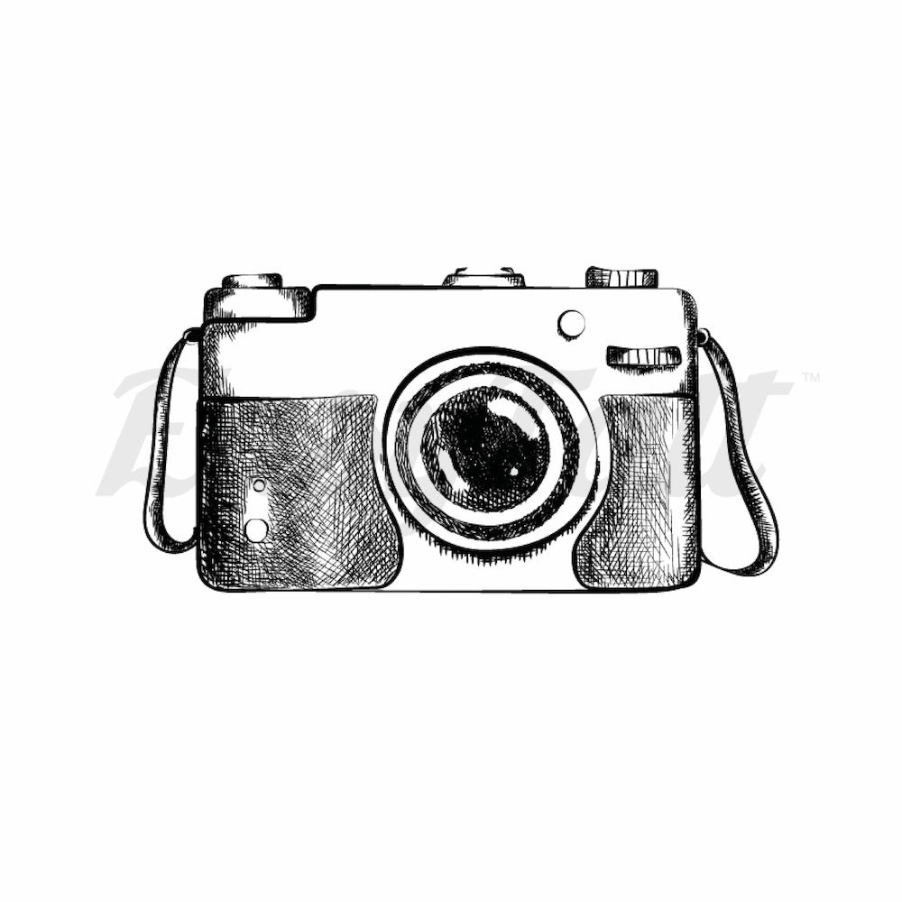 Vintage Camera - Temporary Tattoo