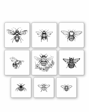 (9 Tattoos) Bee Kind - Semi-Permanent Tattoos