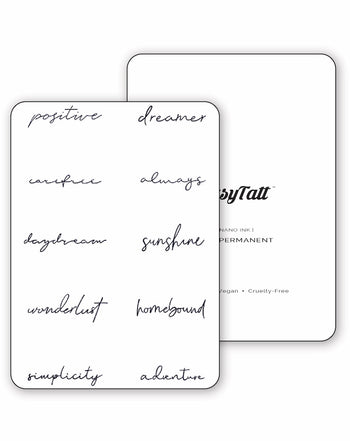 Cursive Reminders - Semi-Permanent Tattoos