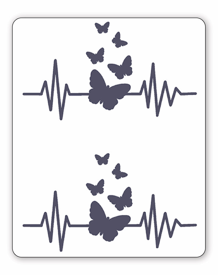 Heartbeat Butterflies - Semi-Permanent Tattoos