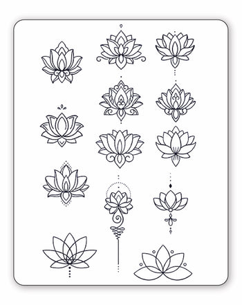 (13 Tattoos) Lotus Love - Semi-Permanent Tattoos