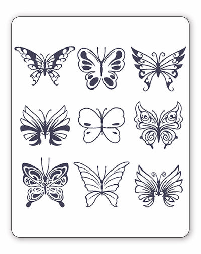 Patterned Butterflies - Semi-Permanent Tattoos