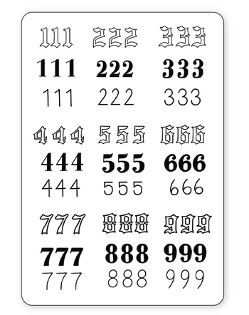 (27 Tattoos) Angel Numbers - Semi-Permanent Tattoos