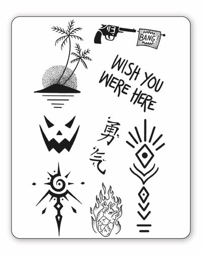 (8 Tattoos) Wish You Were Here - Semi-Permanent Tattoos