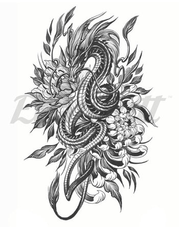 Hidden Dragon - Temporary Tattoo