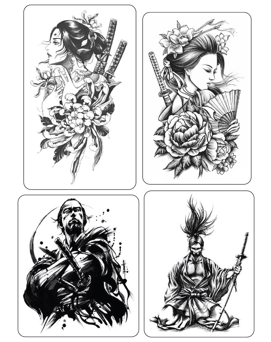 (XL Size) Warriors - Temporary Tattoos