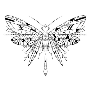 Abstract Black Butterfly - Temporary Tattoo