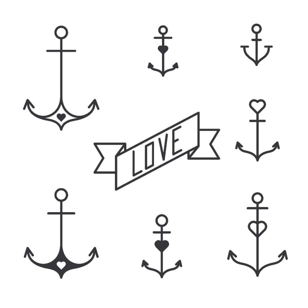 Anchor Set - Temporary Tattoo