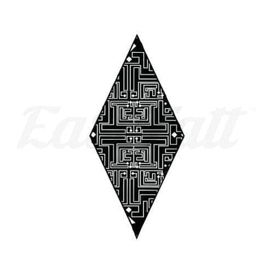 Black Aztec - By Jen - Temporary Tattoo