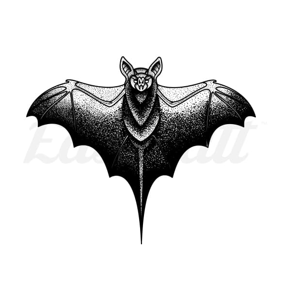 Black Bat - Temporary Tattoo