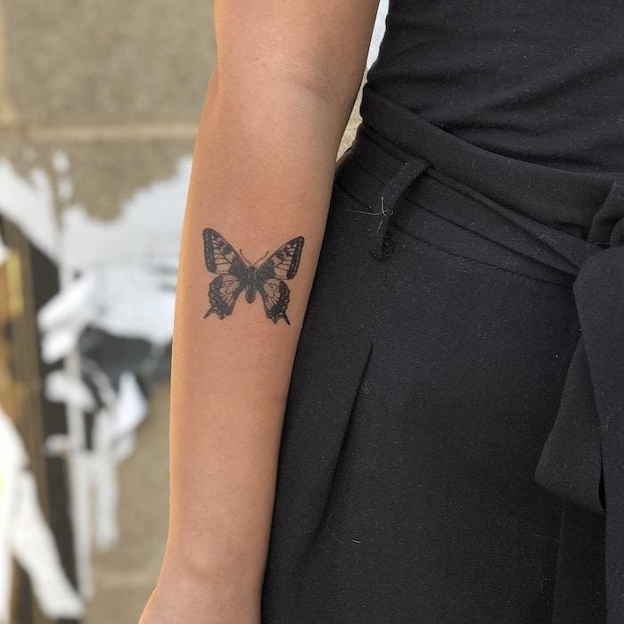 Blackwork Butterfly - Temporary Tattoo