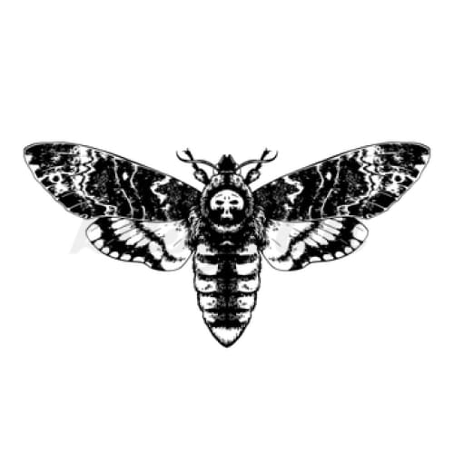 Death Face Moth - Temporary Tattoo