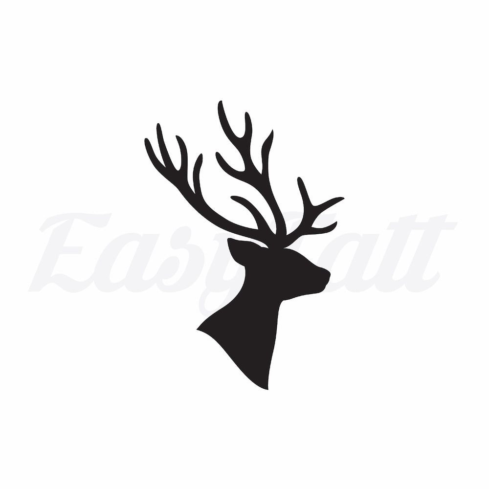 Deer Silhouette - Temporary Tattoo