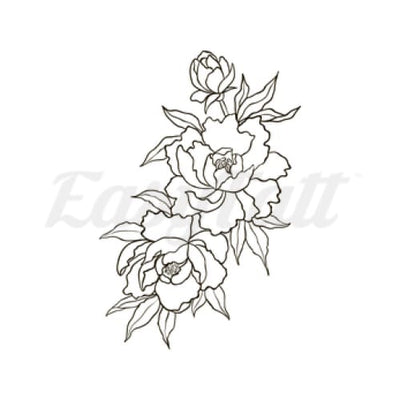 Drawn Rose Corsage - Temporary Tattoo